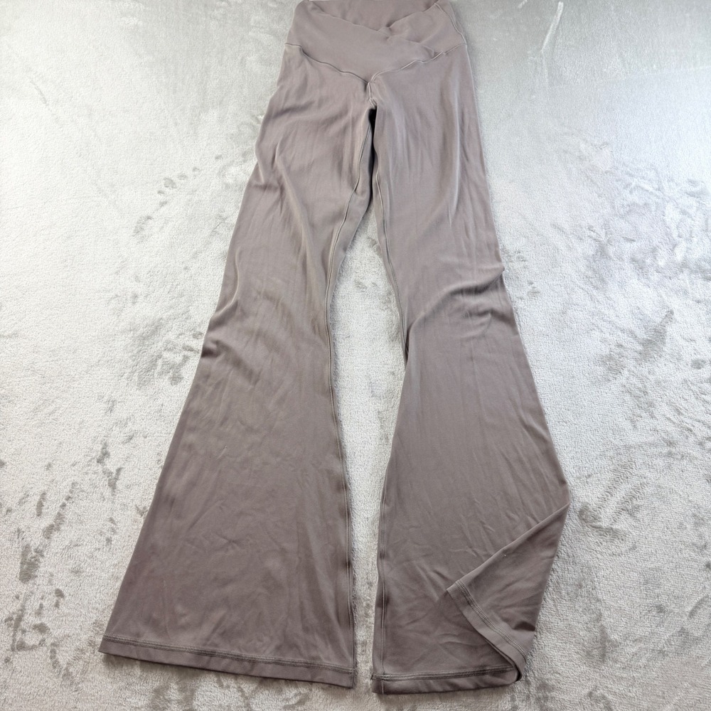 OFFLINE by Aerie Real Me Crossover Flare Leggings Taupe Mauve High Rise S Short